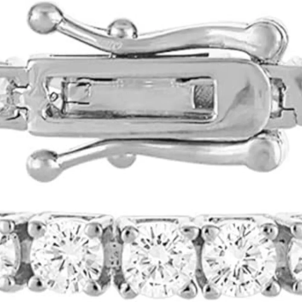 Women's Tennis Bracelet 24K Gold Plated or White Gold 3mm 4mm CZ Jewelry